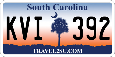 SC license plate KVI392