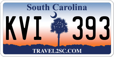SC license plate KVI393