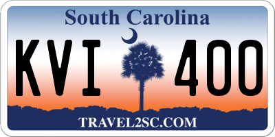 SC license plate KVI400