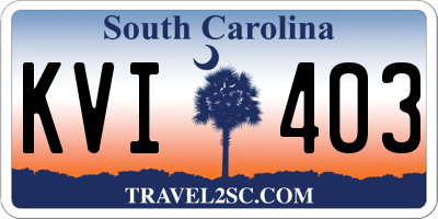 SC license plate KVI403