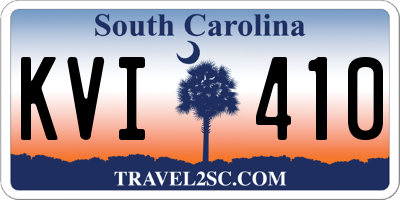 SC license plate KVI410