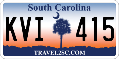 SC license plate KVI415