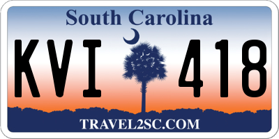 SC license plate KVI418