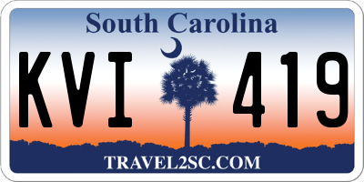 SC license plate KVI419