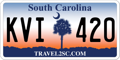 SC license plate KVI420