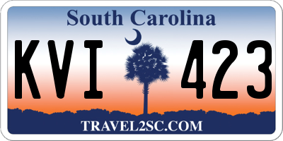 SC license plate KVI423