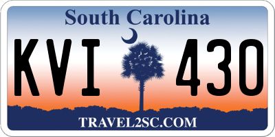 SC license plate KVI430