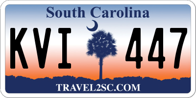 SC license plate KVI447