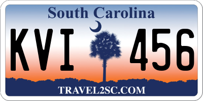 SC license plate KVI456
