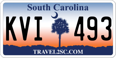 SC license plate KVI493
