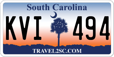 SC license plate KVI494