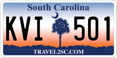 SC license plate KVI501
