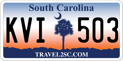SC license plate KVI503