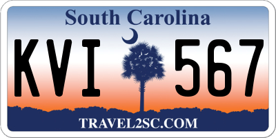 SC license plate KVI567