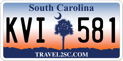 SC license plate KVI581