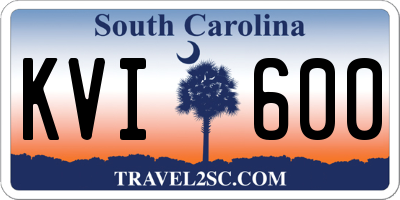 SC license plate KVI600