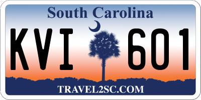 SC license plate KVI601