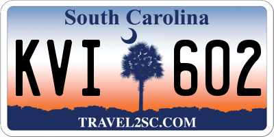 SC license plate KVI602