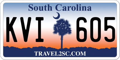 SC license plate KVI605