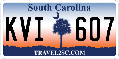 SC license plate KVI607