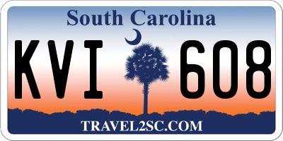 SC license plate KVI608
