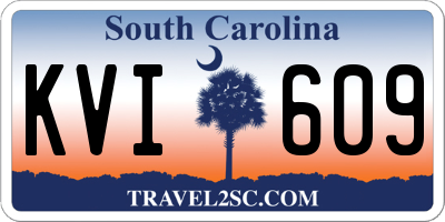 SC license plate KVI609