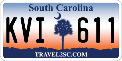 SC license plate KVI611