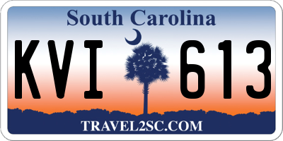 SC license plate KVI613