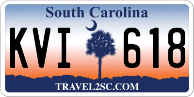 SC license plate KVI618