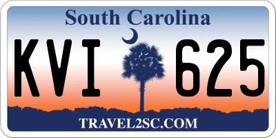 SC license plate KVI625