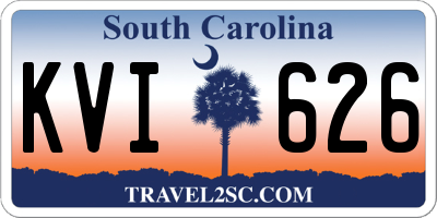 SC license plate KVI626