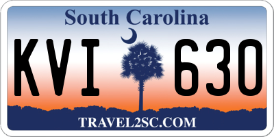 SC license plate KVI630