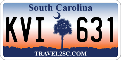 SC license plate KVI631