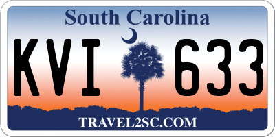 SC license plate KVI633