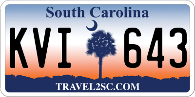 SC license plate KVI643