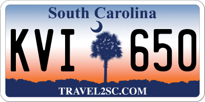 SC license plate KVI650