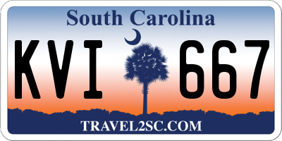 SC license plate KVI667