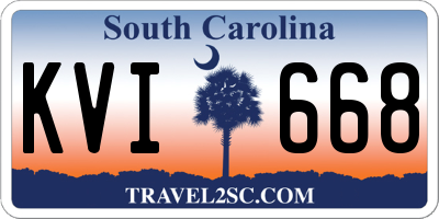 SC license plate KVI668