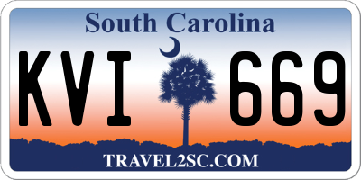 SC license plate KVI669