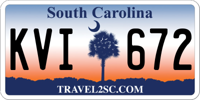 SC license plate KVI672