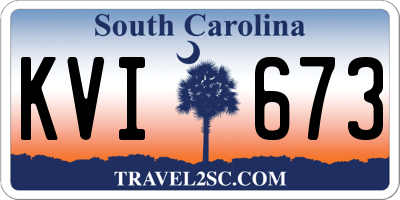SC license plate KVI673
