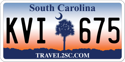 SC license plate KVI675