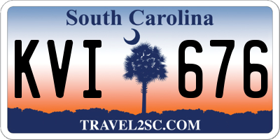 SC license plate KVI676