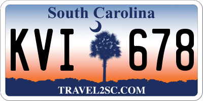 SC license plate KVI678