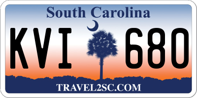 SC license plate KVI680