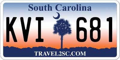 SC license plate KVI681