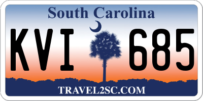 SC license plate KVI685