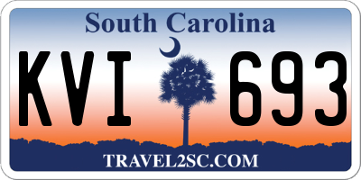 SC license plate KVI693