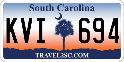 SC license plate KVI694