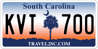 SC license plate KVI700